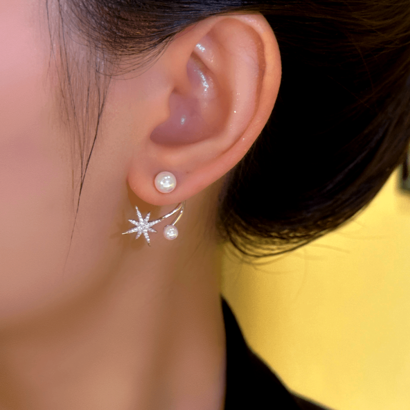 14K Gold-Plated Elegant Star Earrings
