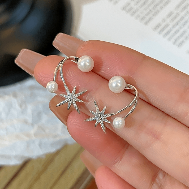 14K Gold-Plated Elegant Star Earrings