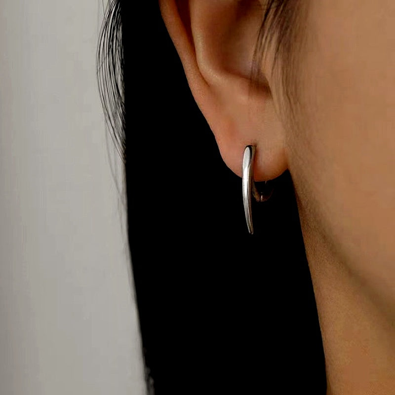 14K Gold-Plated Elegant Tusk Earrings