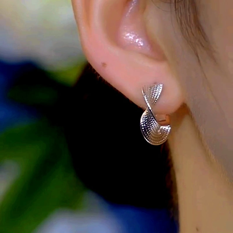 14K Gold-Plated Elegant Twisted Earrings
