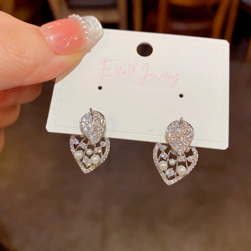 14K Gold-Plated Elegant Two-Piece Leaf Earrings