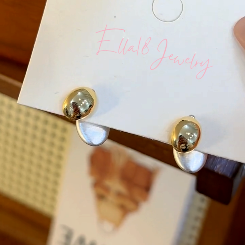14K Gold-Plated Elegant Two-Piece Water Drop Earrings