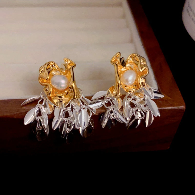 14K Gold-Plated Elegant Wheat Tassel Earrings