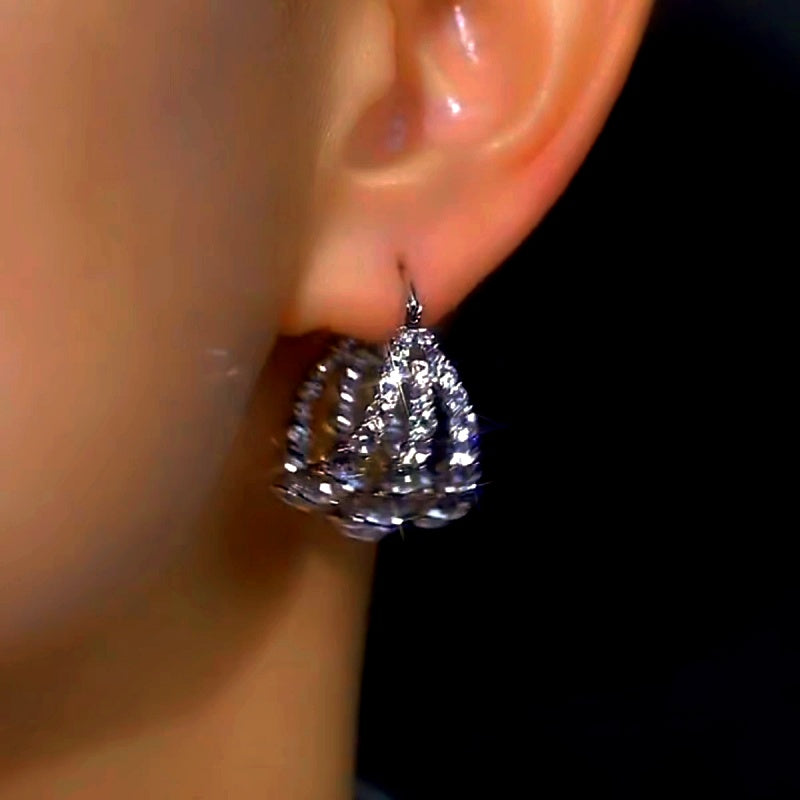 14K Gold-Plated Elegant Zircon Earrings
