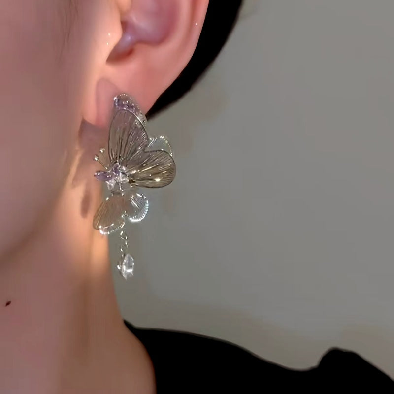 14K Gold-Plated Fairy Butterfly Earrings
