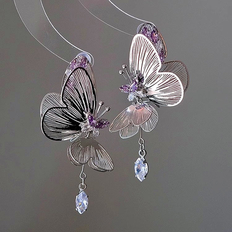 14K Gold-Plated Fairy Butterfly Earrings