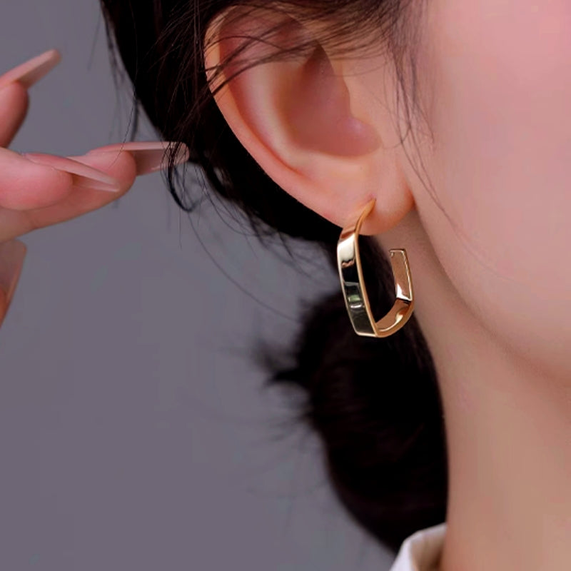 14K Gold-Plated Fashion Irregular Geometric Earrings