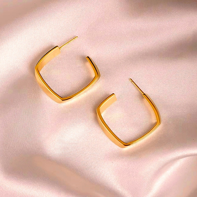 14K Gold-Plated Fashion Irregular Geometric Earrings