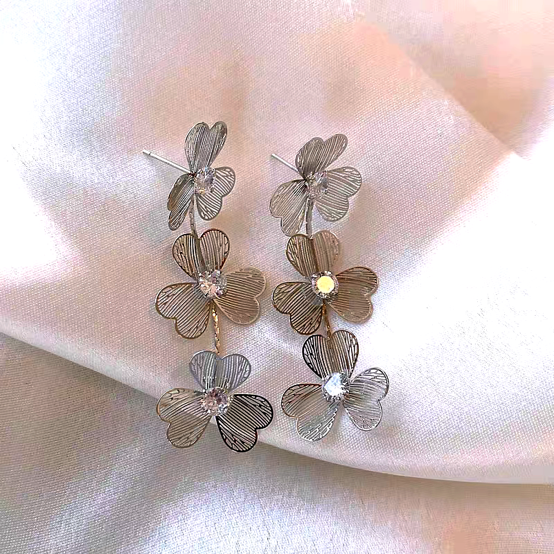 14K Gold-Plated Flower Earrings