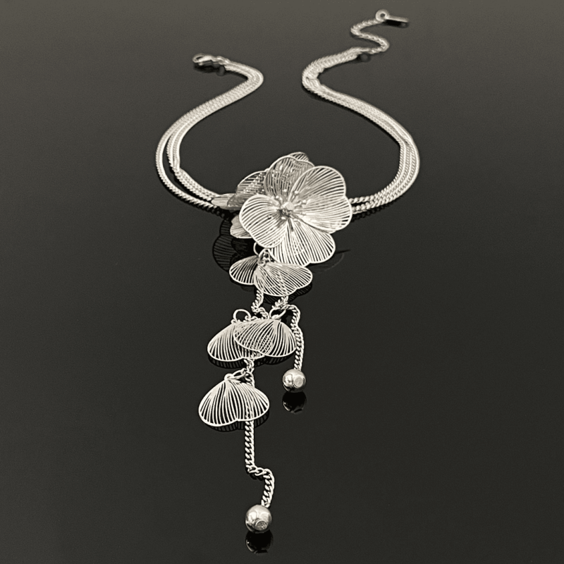 14K Gold-Plated Flower Necklaces