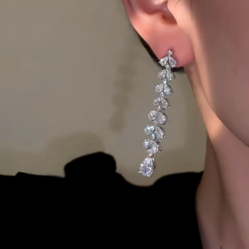 14K Gold-Plated Flower Water Drop Earrings