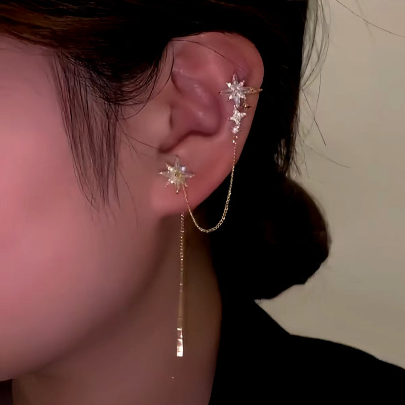14K Gold-Plated French Retro Ear Bone Clip Earrings