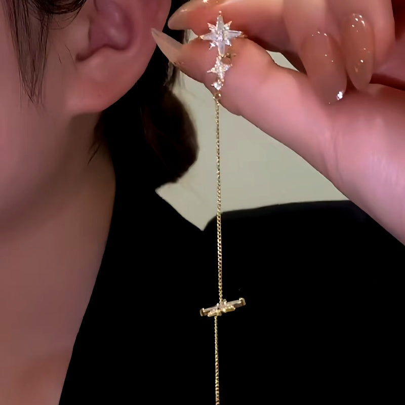 14K Gold-Plated French Retro Ear Bone Clip Earrings