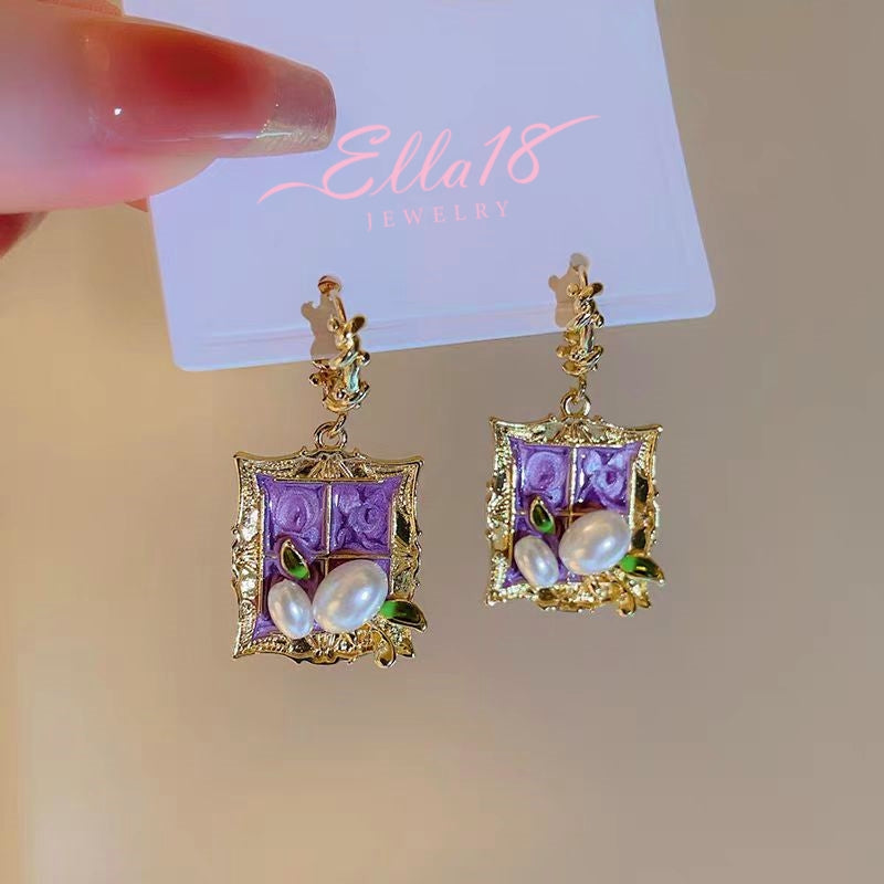 14K Gold-Plated Garden Baroque Natural Pearl Earrings