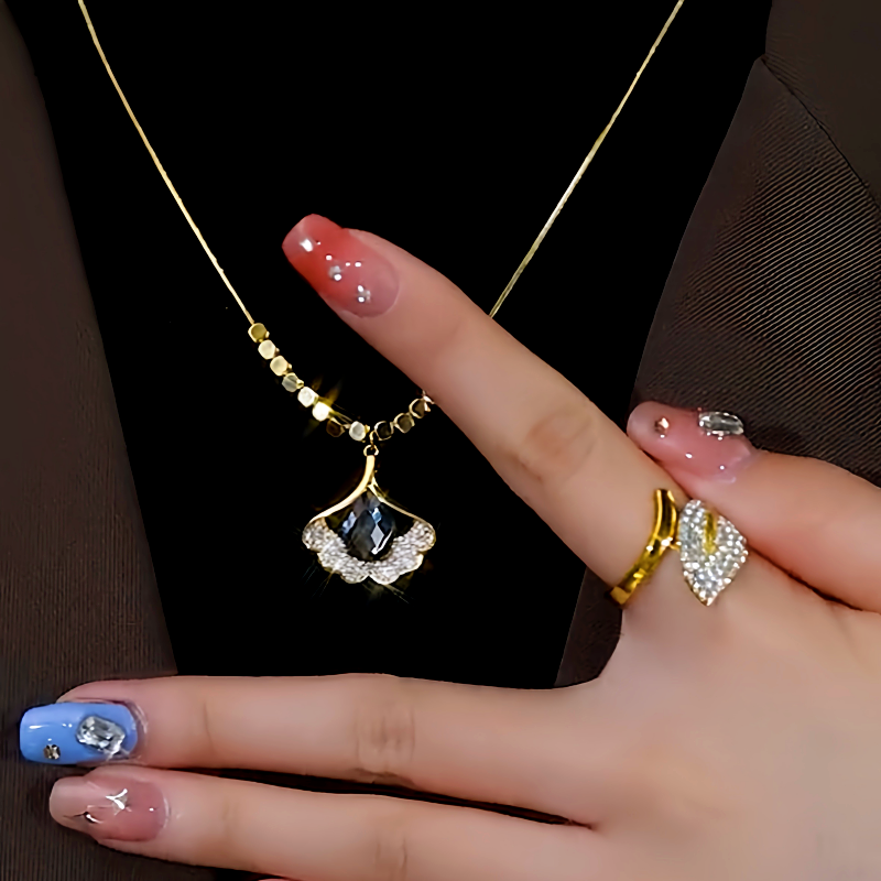 14K Gold-Plated Ginkgo Leaf Necklaces