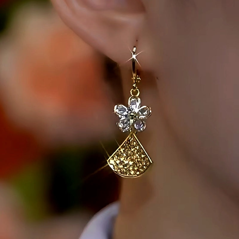 14K Gold-Plated Ginkgo Leaf earrings