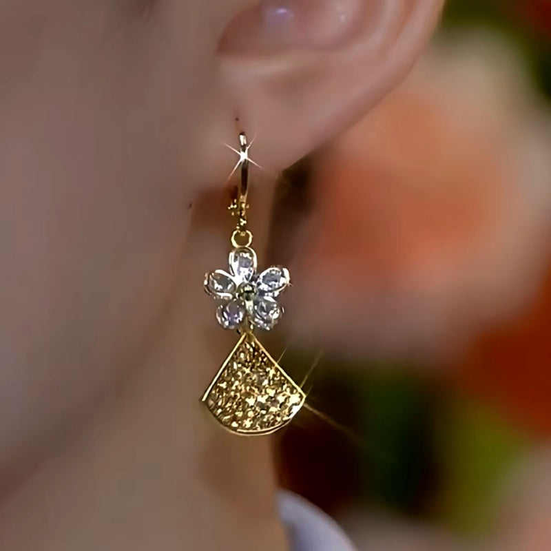 14K Gold-Plated Ginkgo Leaf earrings