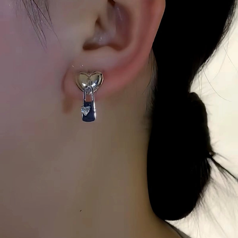 14K Gold-Plated Heart-Design Earrings