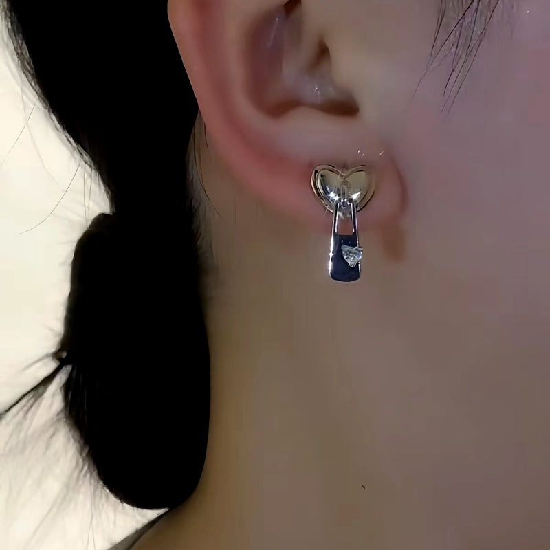 14K Gold-Plated Heart-Design Earrings
