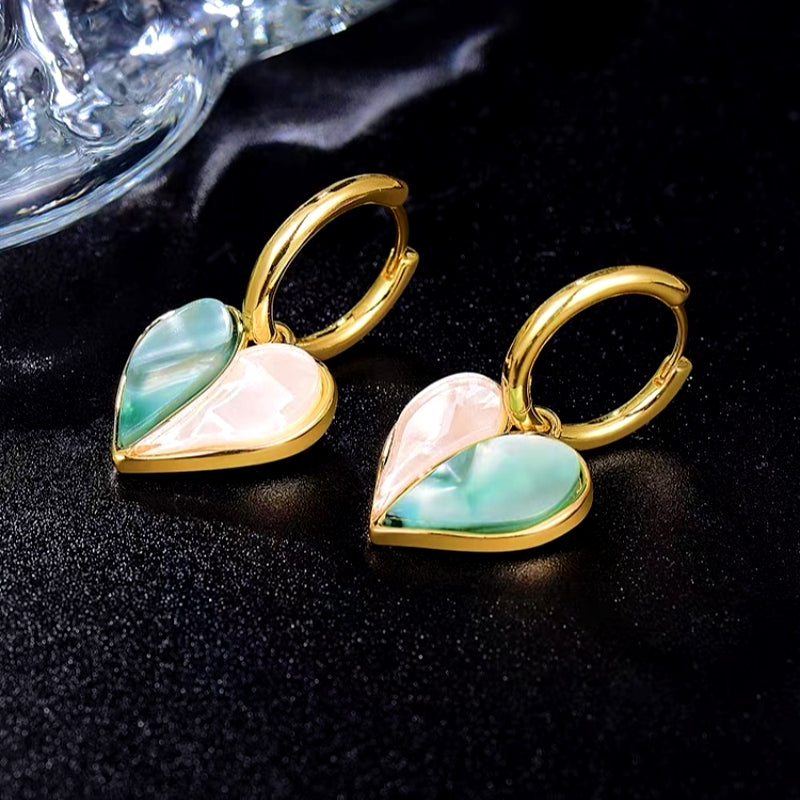 14K Gold-Plated Heart-Design Earrings