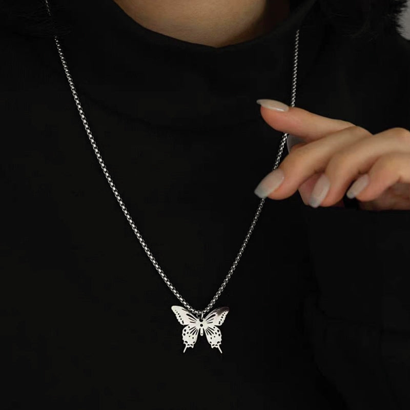 14K Gold-Plated Hollow Butterfly Necklaces