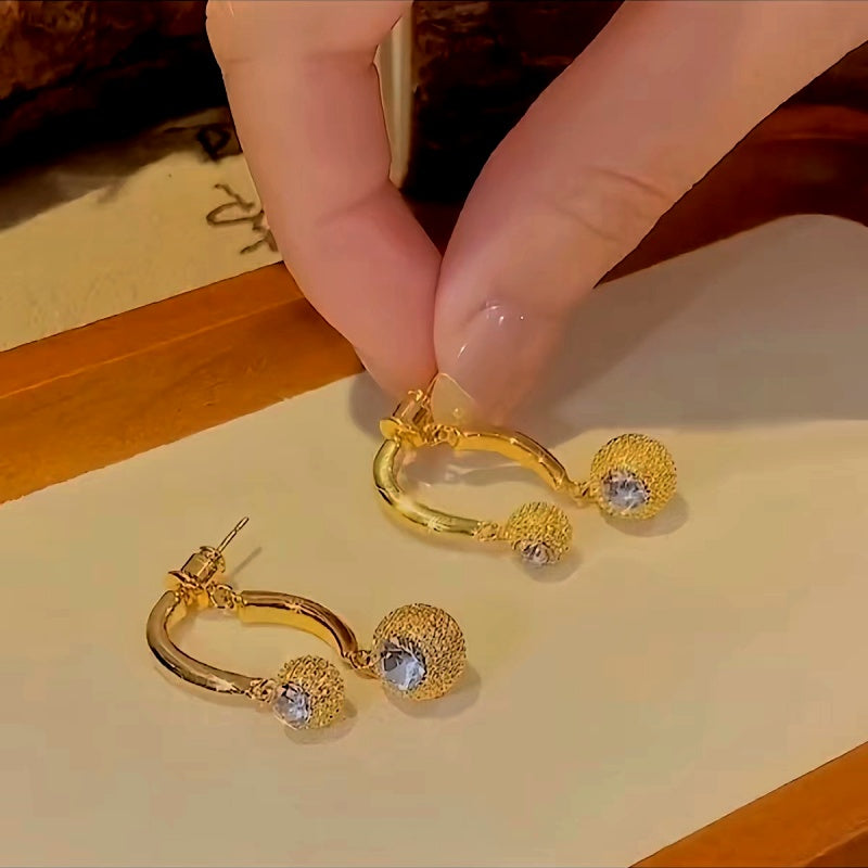14K Gold-Plated Hot Style Durian Earrings