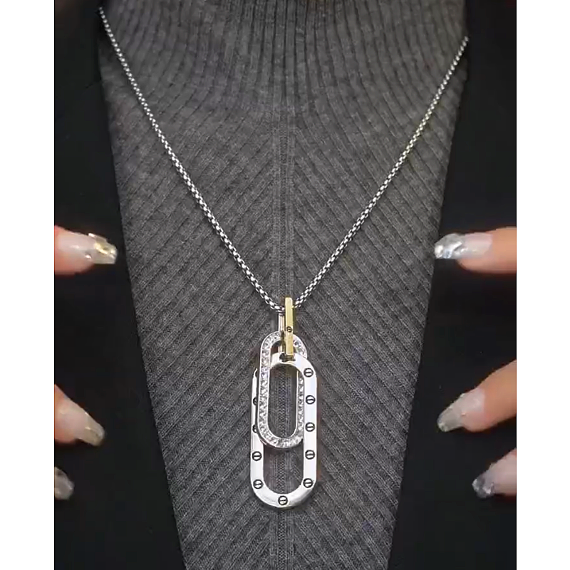 14K Gold-Plated Interlocking Necklace