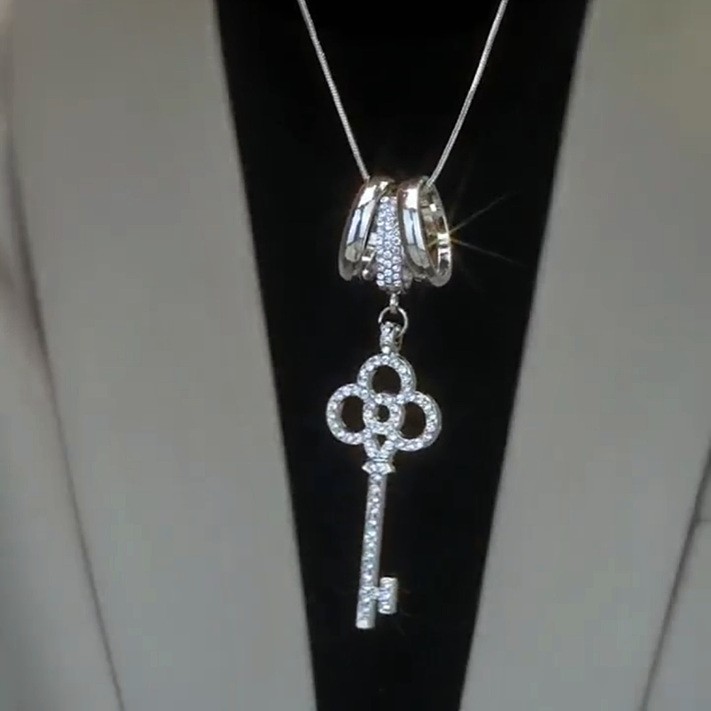 14K Gold-Plated Key Pendant Necklace