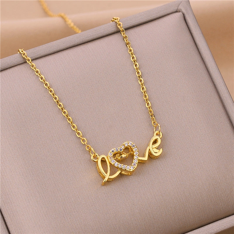 14K Gold-Plated LOVE Letter Necklace