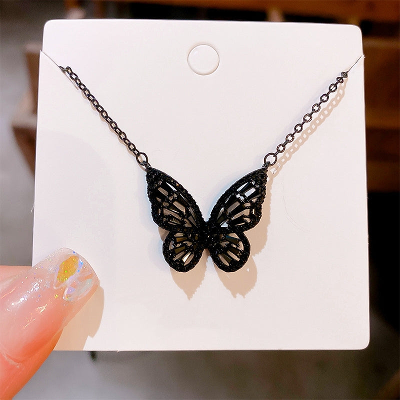 14K Gold-Plated Luxury Black Butterfly Necklaces
