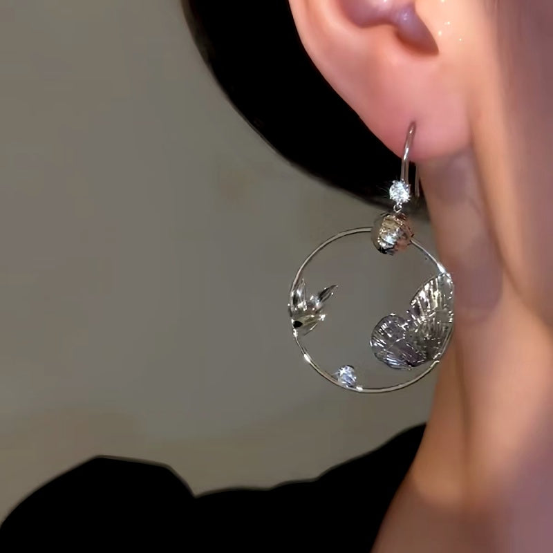 14K Gold-Plated Luxury Butterfly Ear Hook Earrings