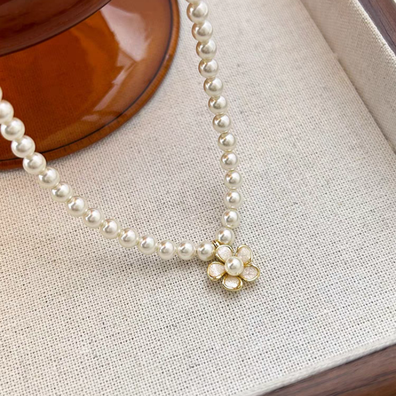 14K Gold-Plated Luxury Camellia Pearl Necklaces