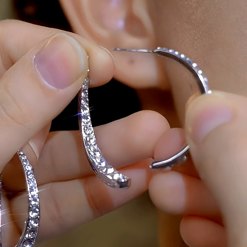 14K Gold-Plated Luxury Cross Fishtail Earrings
