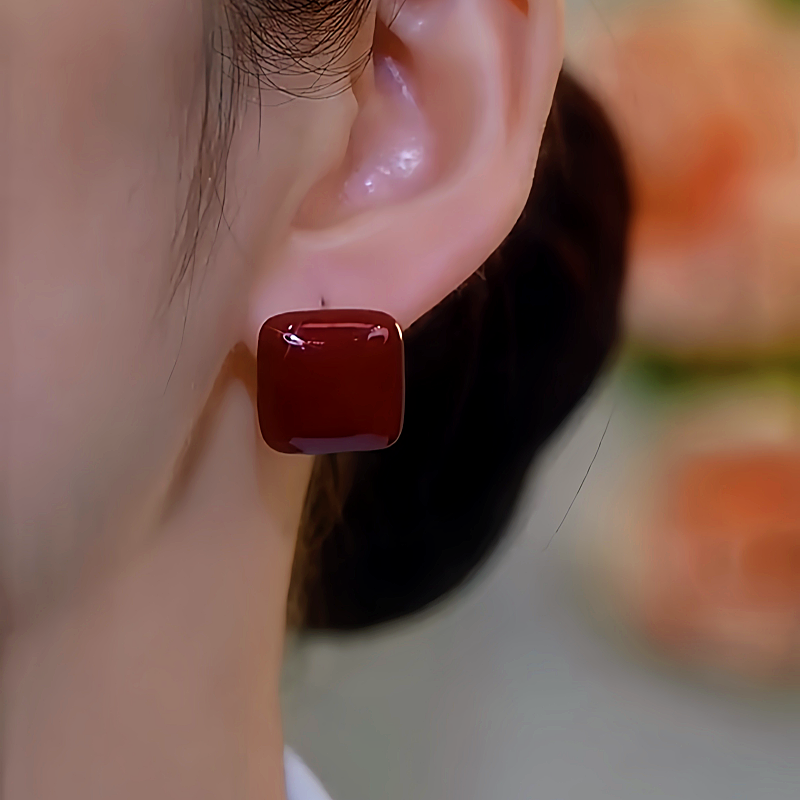 14K Gold-Plated Luxury Glaze Stud Earrings