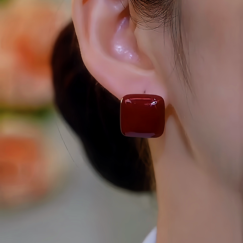 14K Gold-Plated Luxury Glaze Stud Earrings