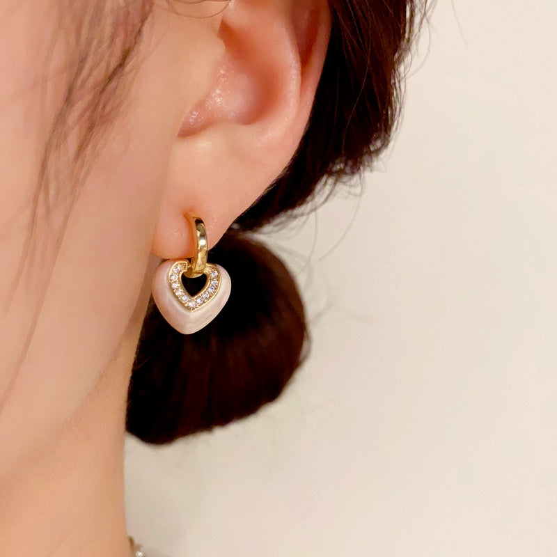 14K Gold-Plated Luxury Heart-Design Earrings