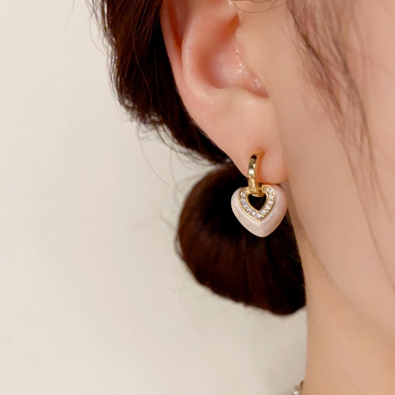 14K Gold-Plated Luxury Heart-Design Earrings
