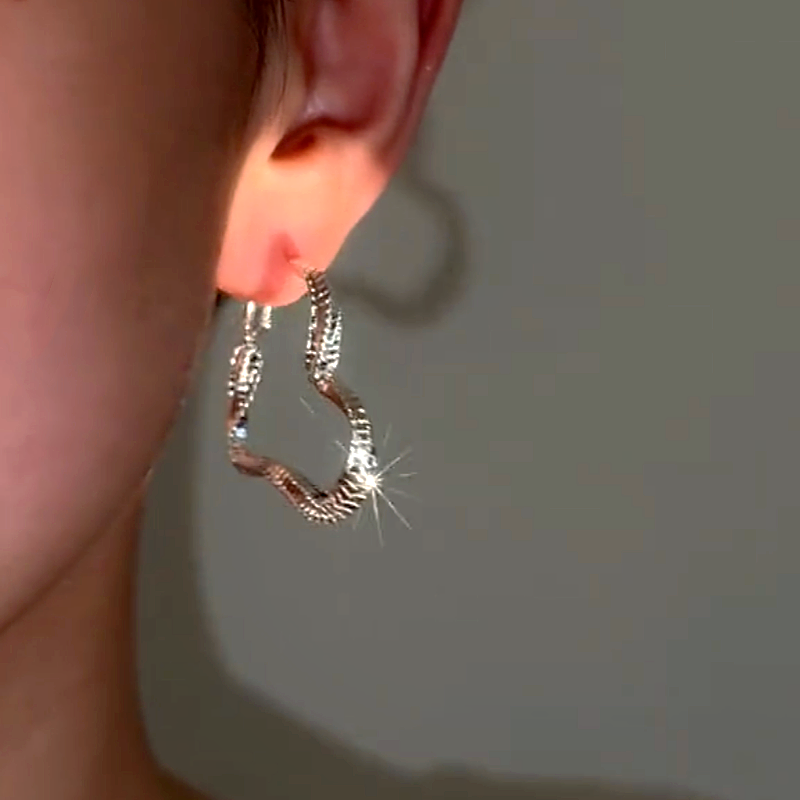 14K Gold-Plated Luxury Heart-Design Earrings