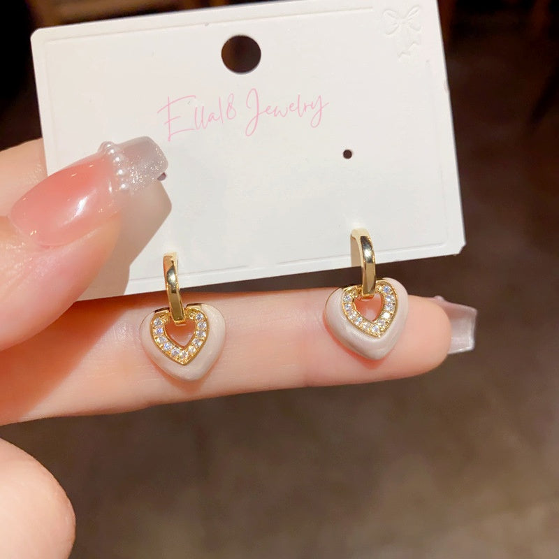 14K Gold-Plated Luxury Heart-Design Earrings