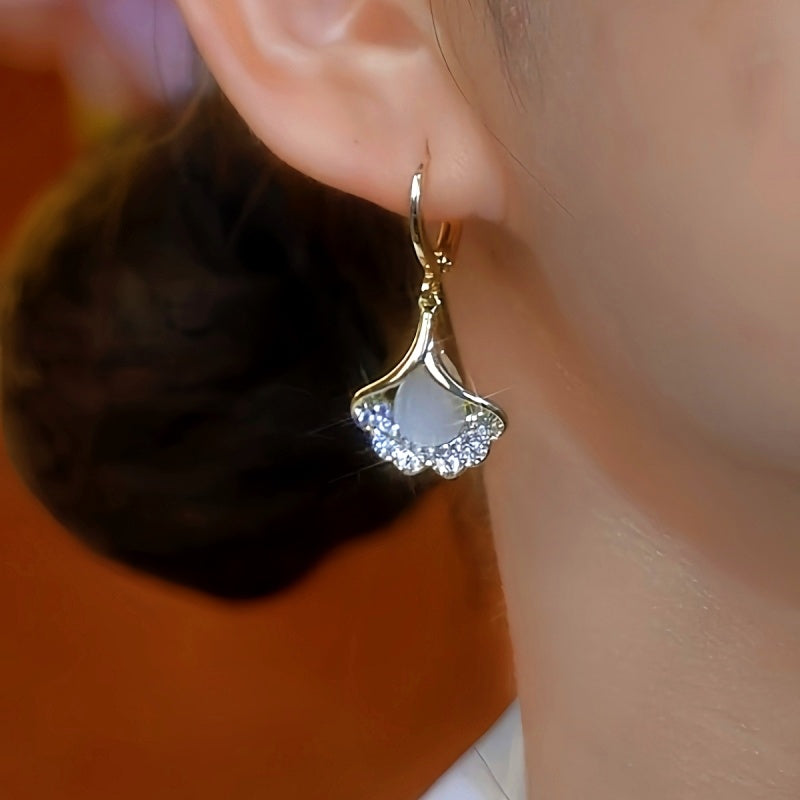 14K Gold-Plated Luxury Leaf Earrings