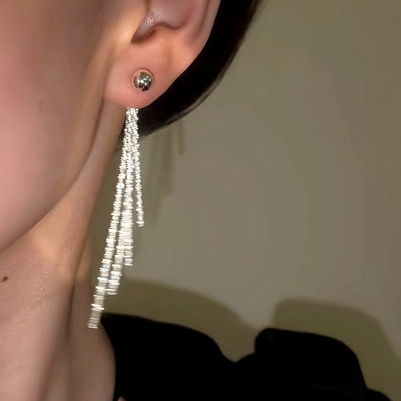 14K Gold-Plated Luxury Long Tassel Earrings