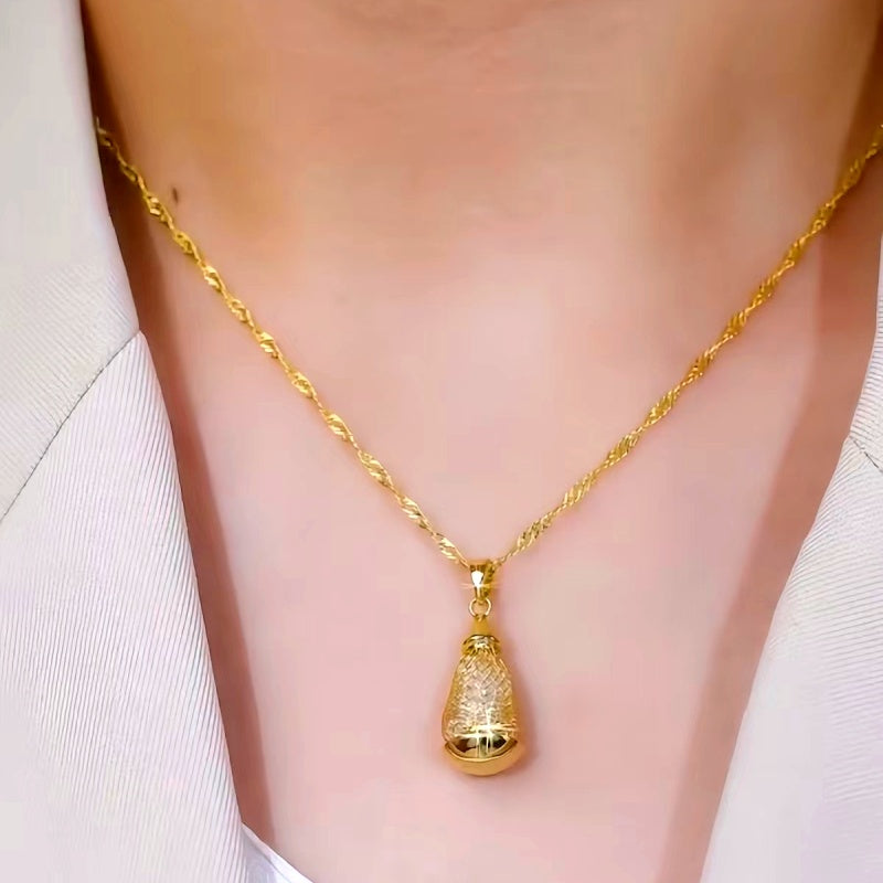 14K Gold-Plated Luxury Mesh Drop Necklaces
