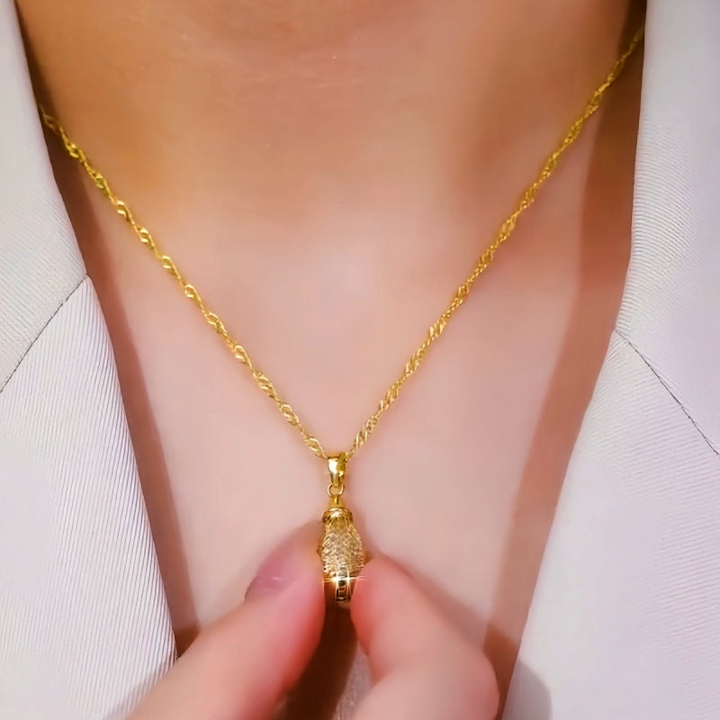 14K Gold-Plated Luxury Mesh Drop Necklaces