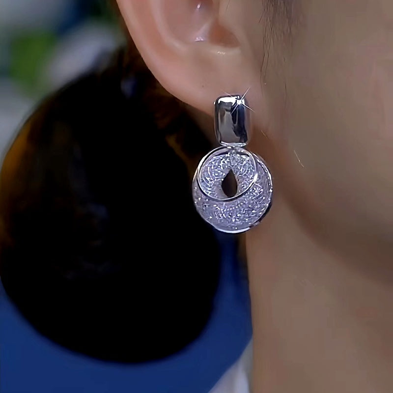 14K Gold-Plated Luxury Mesh Hoop Earrings