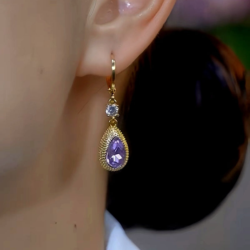 14K Gold-Plated Luxury Water Drop Earrings