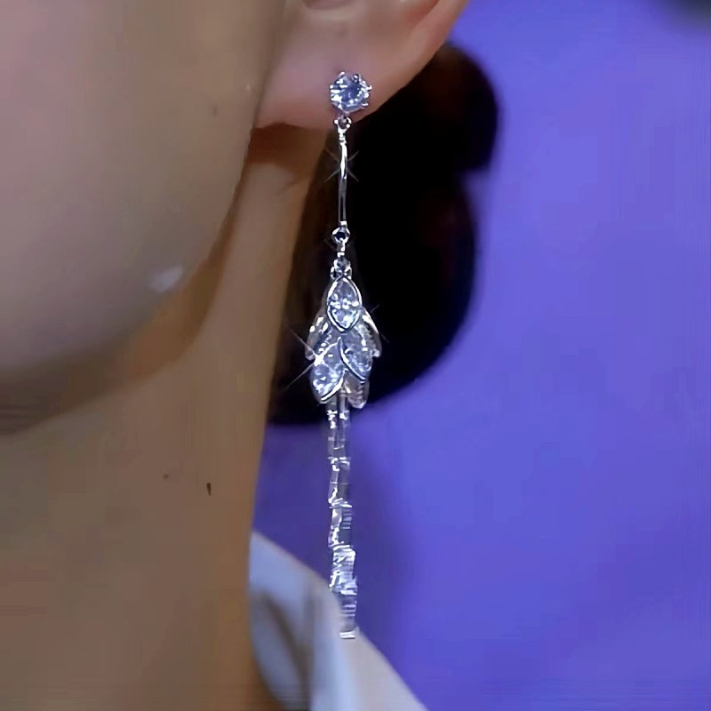 14K Gold-Plated Luxury Wheat Long Tassel Earrings