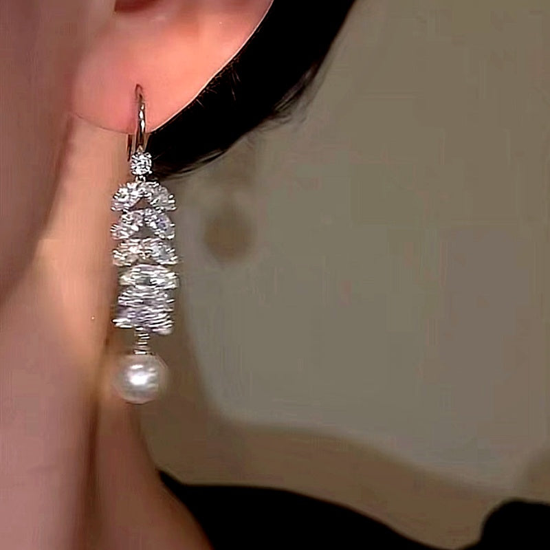 14K Gold-Plated Luxury Wheat Pearl Ear Hook Earrings