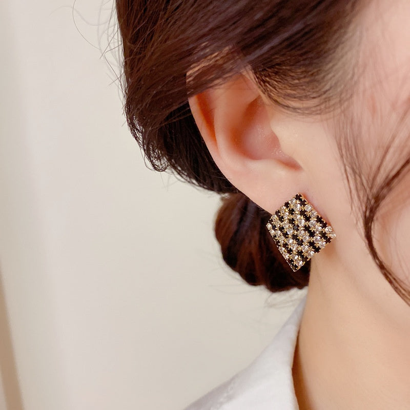 14K Gold-Plated Luxury Zircon Daimond Studs