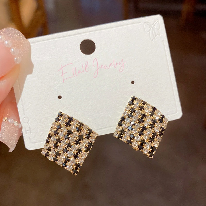 14K Gold-Plated Luxury Zircon Daimond Studs