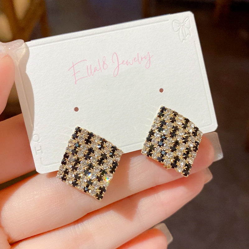 14K Gold-Plated Luxury Zircon Daimond Studs
